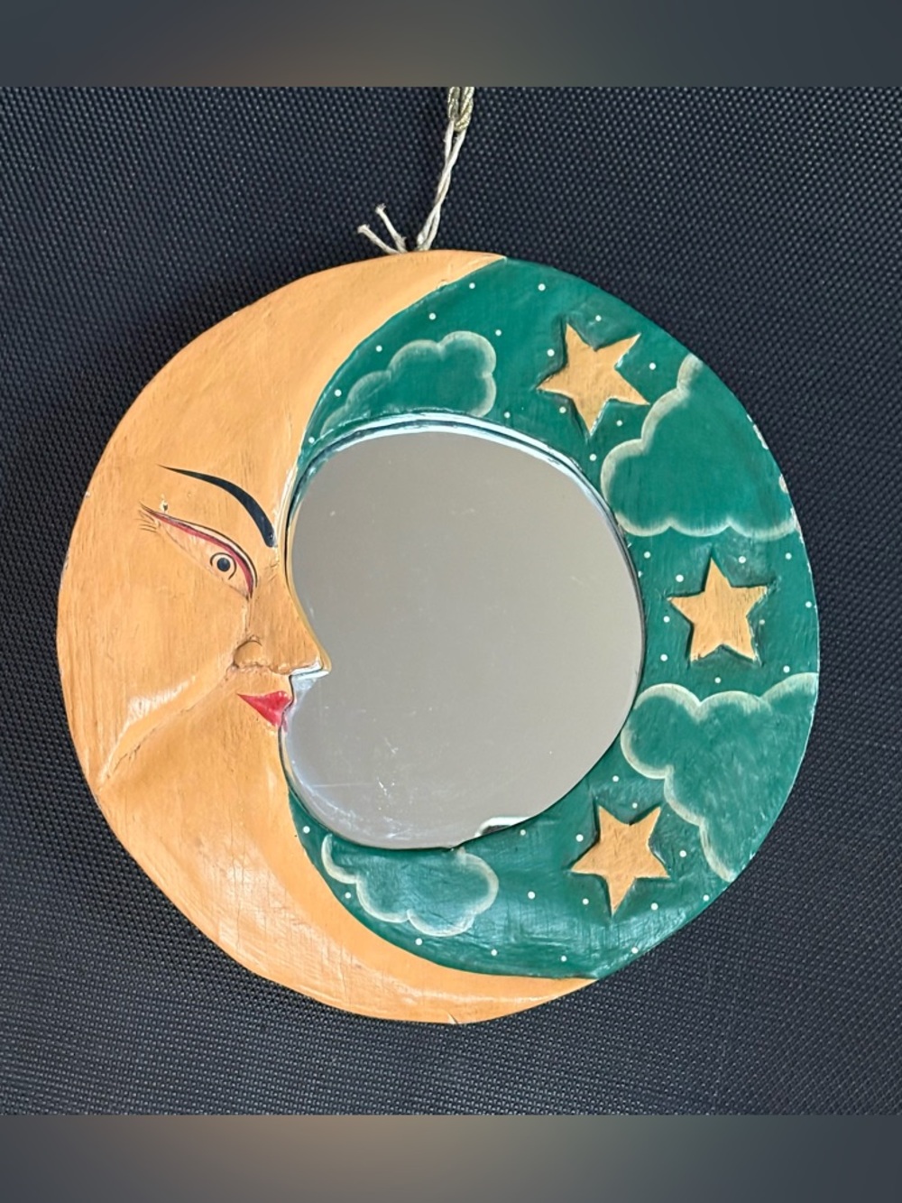 Teak Moon & Stars Mirror